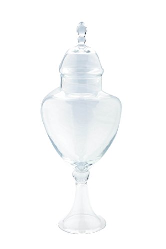 Diamond Star Glass 8"Dx20" clear Apothecary Jar