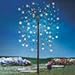 Collections Etc. LED Solar Willow Tree, Outdoor Solar Tree with Colorful Solar-Powered Lights with Adjustable Branches, Purple Lights