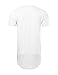 JD Apparel Mens Hipster Hip Hop T-shirt With Side Zipper Trim S White