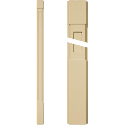 Signature Urethane Flat Panel Pilaster w/Standard Capital & Base, 5"W x 90"H x…