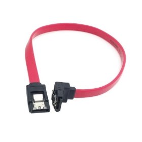 ChenYang 30cm SATA 7pin Extension Cable with Locking Latch and 90 Degree Angled Plug for Hard Disk