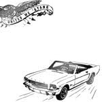 Ford Mustang United We Stang Varnish Accent 12" x 12" Scrapbook Paper - 1 Sheet (29274)