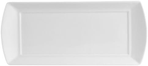 CAC China FDP-51 Paris-French 15-1/4-Inch by 6-3/4-Inch New Bone White Porcelain Thin Fashion Rectangular Platter, Box of 12
