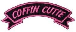 Creepy Zombie Dead Horror Gothic Embroidered Iron on Patch - Coffin Cuttie KV03