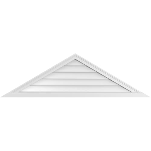62"W x 18-1/8"H Triangle Surface Mount Signature Urethane Gable Vent 7/12 Pitch…