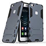 Cocomii Iron Man Armor Huawei P10 lite/Nova Youth Case New [Heavy Duty] Premium Tactical Grip Kickstand Shockproof Bumper [Military Defender] Full Body Rugged Cover for Huawei P10 lite (I.Black)
