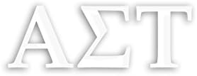 Officially Licensed Alpha Sigma Tau 8" x 3" Window Decal - White