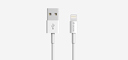 Devia USB-Kabel – Lightning, 1 m, 2,1 A, Weiß