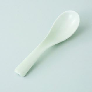 Japanese porcelain Hasami ware. Set of 5 white renge spoons. hsm-J50-73278