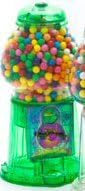 Transparent Antique Gumball Machine - GREEN