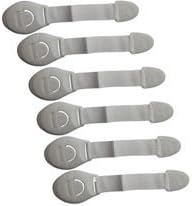 Toilet lock and safety locks for toddlers | No drilling no tools required | Baby lock | toddler lock | for cabinets drawers fridge | white with strap