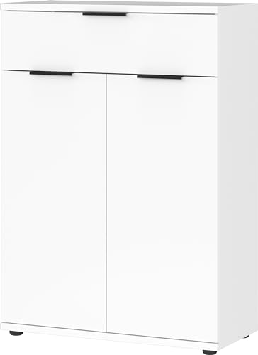 Germania Armoire à Chaussures 2790-84, en Blanc, pouvant accueillir jusquà 15 Paires de Chaussures, 75 x 108 x 37 cm (l x h x p)