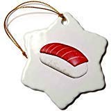 Cukudy Nigiri Maguro Sushi keramische kerst ornamenten 2018 Keepsake voor kerst decoraties, boom Decor,3 inch
