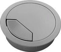 WHITE 60MM DESK TABLE CABLE TIDY GROMMET INSERT (SUKI)