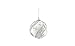 3ct White and Silver Beaded Swirl Shatterproof Glittered Christmas Ball Ornaments 3