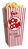 Snappy Popcorn 48-E Red and White Open Top Popcorn Boxes, 1.75 Oz. 100 Count