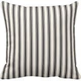 Kathrow Classic Ticking Stripe Pattern Black and Cream Square Pillow Case 20"*20"