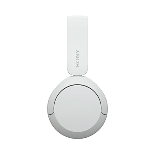 Sony WH-CH520 Auriculares inalámbricos Auriculares supraaurales Bluetooth con micrófono y hasta 50 Horas de duración de la batería con Carga rápida, Color Blanco