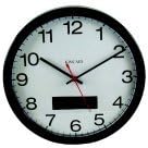 Kincaid 12 in. Plastic Frame Digital Day and Date Display Wall Clock44; Black Frame