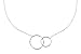Les Poulettes Jewels - Sterling Silver Necklace Two Circles