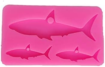 Mixed Media - Shark Mold, Shark Family Keychain Mold,Shark Family Silicone Mold, Mold, Shark Resin Mold, Shark Family Mould, Shark Family Chocolate Mold, Shark Fish Cake Mold, Shark Family Candy Mold