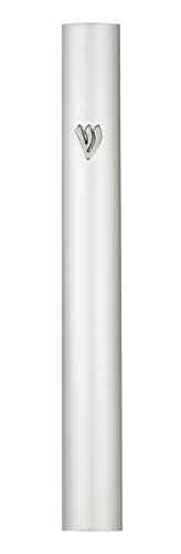 A&S Mezuzot Aluminium case with metal shin, weatherproof, peel and stick. 10 cm / 4 inches. Silver