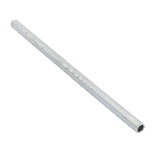 TA-VIGOR 1Pc Lamp Pipe Nipple, M10x210mm Fully Threaded Rod, Hollow Lamps Repair Part Hardware, Zinc Plated All Thread Screw Studs for Lamp Lights, Furniture Assembly Fastening, Silver Tone