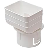 2"x3" White Downspout Adapter to 3" Drain Pipe &ndash; 2x3 Downspout &amp; Gutter Connector &ndash; Fits PVC, SDR, Schedule 40 &amp; Corrugated Drain Tile &ndash; Roof Runoff, Yard &amp; Landscape Drainage &ndash; Made in USA