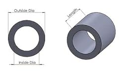Aluminum Spacer 1-1/8" OD x 3/4" ID x Choose Your
