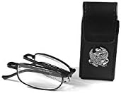 7 Eye Rider Reader Power +2.00, Black Frame Unisex Reading Glasses, S-L