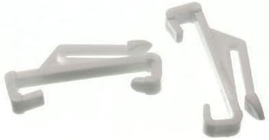 CONCEPT4U® 50 Curtain Glider Fit Harrison Drape Super White Hook Track Rail Runner Loop Span