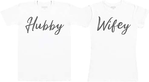 Phunky Buddha Hubby & Wifey - Matching Couples T-Shirts - Gifts for Couples - His & Her Gift