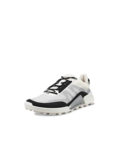 ECCO Women’s Biom 2.1 Cross Mountain Trainer Trail Running Shoe, Black/White/Black, 9-9.5