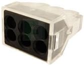 WAGO 773-166/VE00-0500 6 Conductor WALL-NUT - Black - 100 item(s)