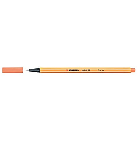 Stabilo Point 88 Pen, Pack of 10 Apricot