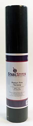 Black Medium (1.5 oz.) Firm Tearaway 23" x 50 Yd Roll - Embroidery Stabilizer