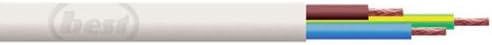 Merriway BH01452 3-Core Round Flex Cable, 2183Y 0.5mm White, 10 Metres (33 feet)