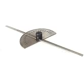 Stainless Steel Protractor 0-180 degrees Machine Tools (Degree Protractor cum Depth)