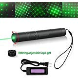 Tactical Green Hunting Rifle Scope Sight Laser Pen, Demo Remote Pen Pointer, Outdoor Travel Flashlight, LED Interactive Baton Funny Laser Toy Pointer, Press Switch with Lock