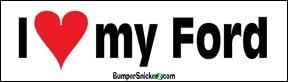 I Love My Ford - stickers (Small 5 x 1.4 in.)