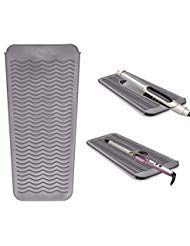 Heat Resistant Silicone Mat Pouch for Curling Iron Hair Straightener Flat Iron and Hair Styling Tool 11.5″ x 5.5″, Gray