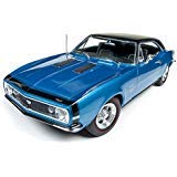 1967 Chevrolet Camaro SS 427 Marina Blue with Black Hardtop 50th Anniversary Limited Edition to 1002 pieces Worldwide 1/18 Diecast Model Car by Autoworld AMM1118