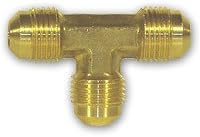 Brass T Union Fitting Connector Tee Tube Fitting, Flair Tee 3/8" x 3/8" x 3/8" Flare [44F06] Similar to Anderson 100%BRASS