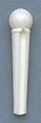 Allparts Bridge Pins Dotted - White Plastic (6 pieces)