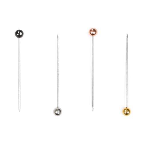 Sewing Pins,Multicolor Ball Plastic Head Pins Straight Quilting Pins for Dressmaker Jewelry Craft Decoration with Transparent Cases-4 Colors