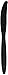 Big Party Pack Jet Black Plastic Knives - Pack of 100