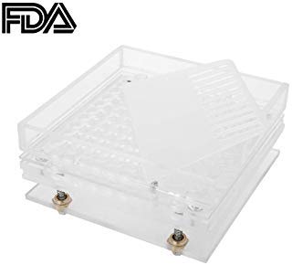 Salmue Capsule Filler 100 Holes Empty with Powder Spreader Plates, Capsule Filling Machine for Empty Capsule Plates Tool, Vitamins Herb Powder Pills for Home Improvement(4#)