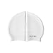 BALNEAIRE Silicone Solid Swim Cap, Waterproof Unisex Swimming Caps White