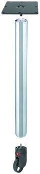 Table Leg for Caster, Diameter Ø60 mm, Height 710 mm (28") Epoxy-Coated, Satin Nickel