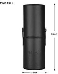 Travel Makeup Brush Organizer, sanipoe Large Cosmetic Brush Holder Storage Case Professional Vanity Make Up Cylinder Cup, Black
